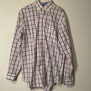 Izod plaid long sleeve dress shirt